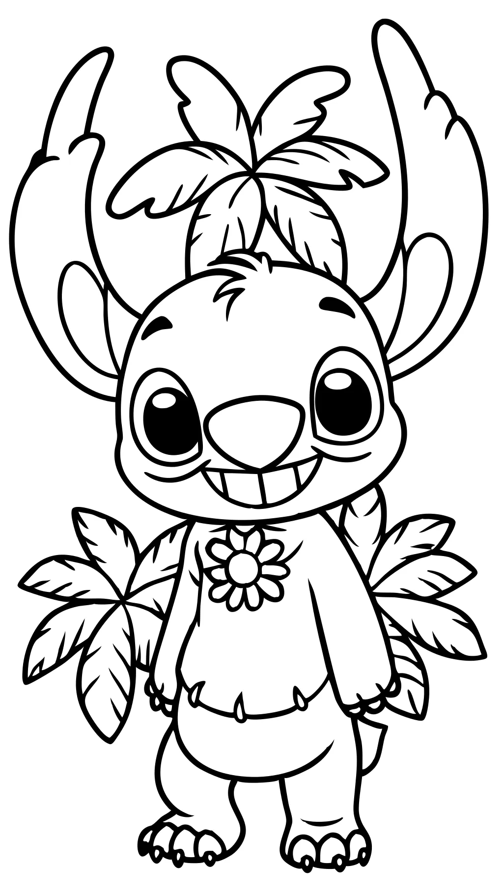 kawaii stitch coloring pages